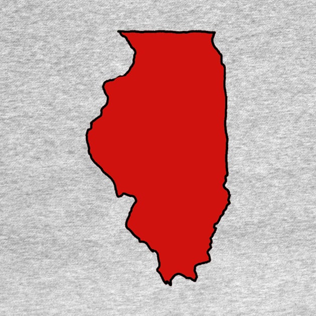 Illinois - Red Outline by loudestkitten